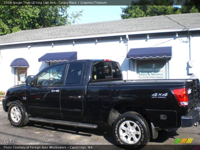 Galaxy Black / Graphite/Titanium 2004 Nissan Titan LE King Cab 4x4