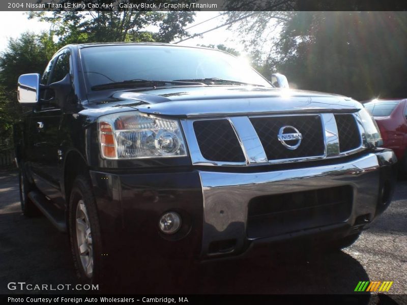 Galaxy Black / Graphite/Titanium 2004 Nissan Titan LE King Cab 4x4