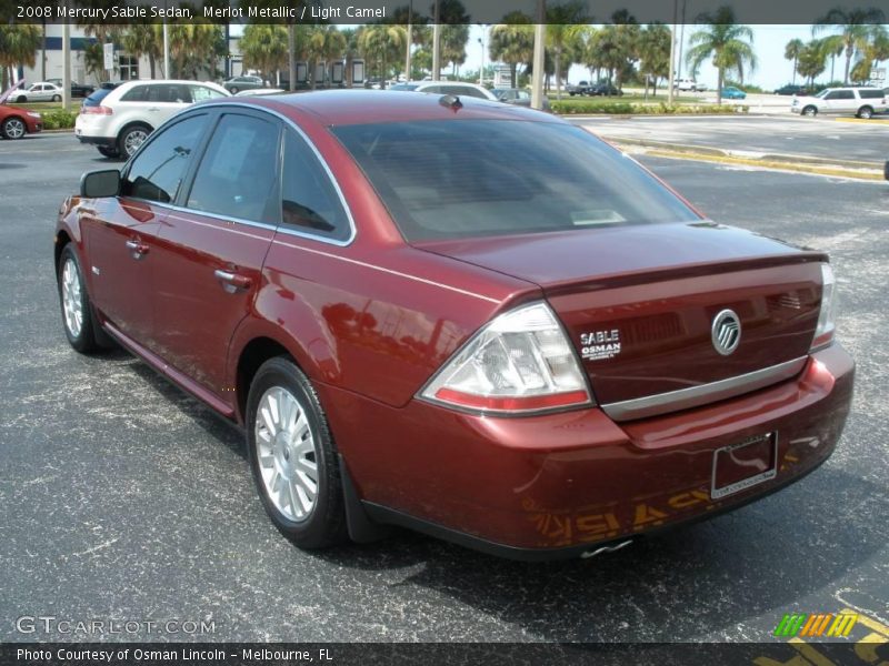 Merlot Metallic / Light Camel 2008 Mercury Sable Sedan