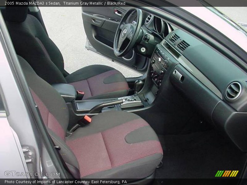 Titanium Gray Metallic / Black/Red 2005 Mazda MAZDA3 s Sedan