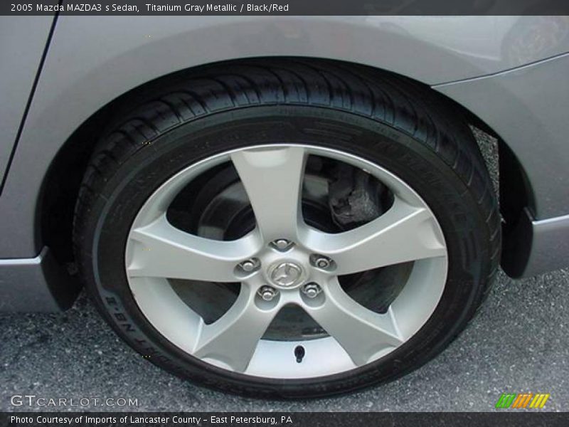 Titanium Gray Metallic / Black/Red 2005 Mazda MAZDA3 s Sedan