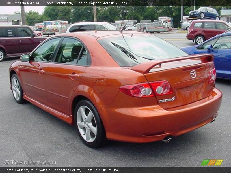 Blazing Copper Metallic / Black 2005 Mazda MAZDA6 i Sport Hatchback