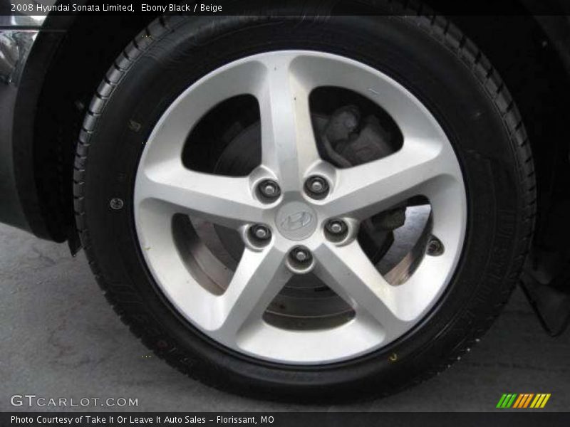 Ebony Black / Beige 2008 Hyundai Sonata Limited