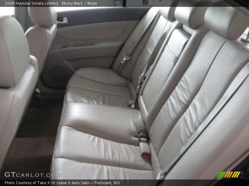Ebony Black / Beige 2008 Hyundai Sonata Limited