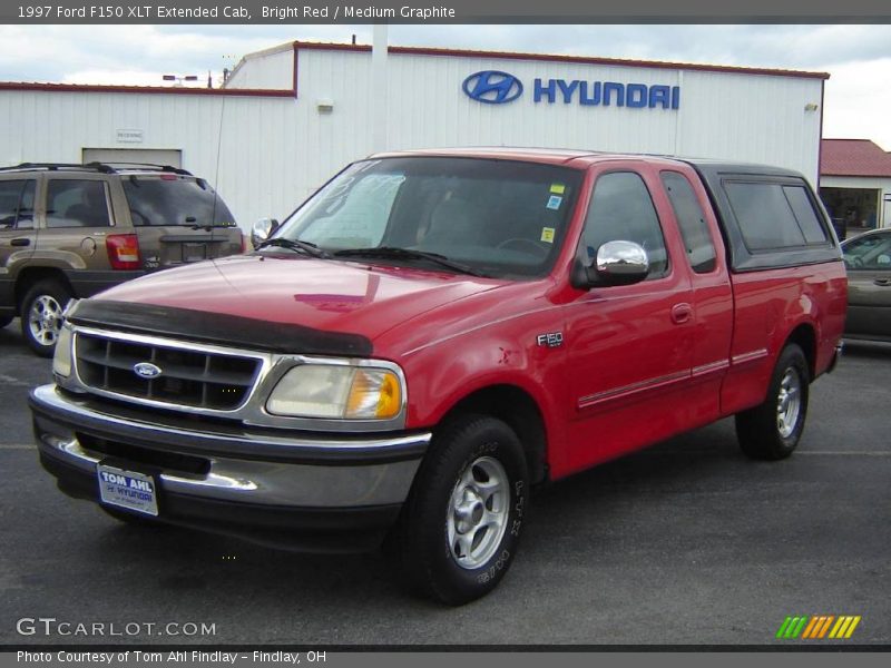 Bright Red / Medium Graphite 1997 Ford F150 XLT Extended Cab