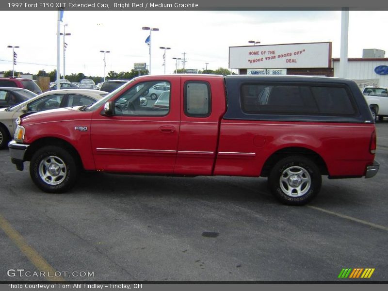 Bright Red / Medium Graphite 1997 Ford F150 XLT Extended Cab