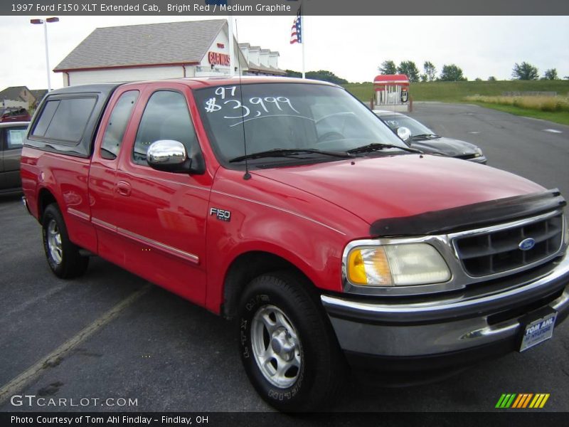 Bright Red / Medium Graphite 1997 Ford F150 XLT Extended Cab