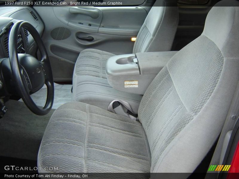 Bright Red / Medium Graphite 1997 Ford F150 XLT Extended Cab