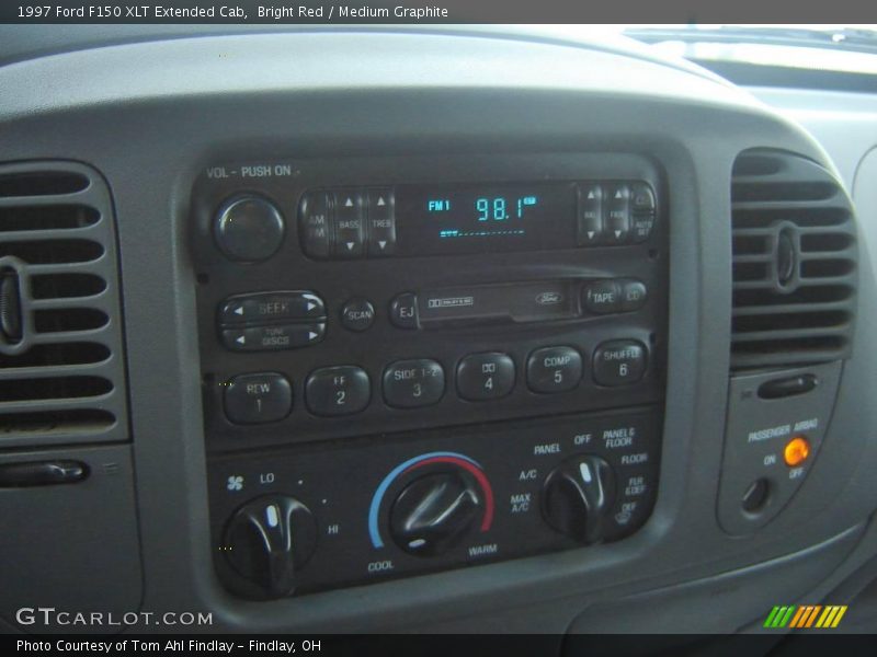 Bright Red / Medium Graphite 1997 Ford F150 XLT Extended Cab