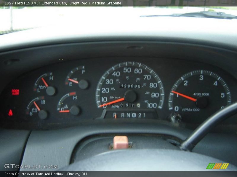 Bright Red / Medium Graphite 1997 Ford F150 XLT Extended Cab