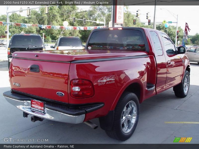 Bright Red / Medium Graphite 2000 Ford F150 XLT Extended Cab 4x4