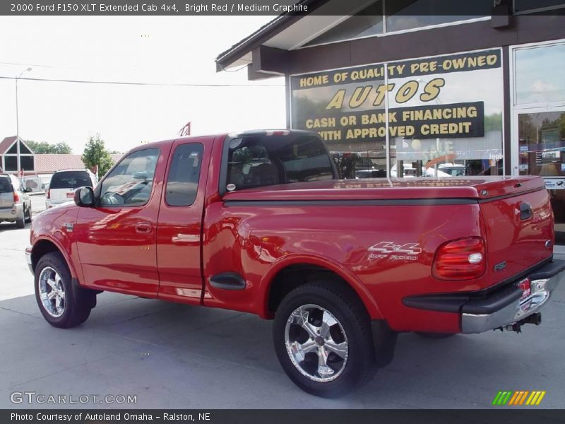 Bright Red / Medium Graphite 2000 Ford F150 XLT Extended Cab 4x4