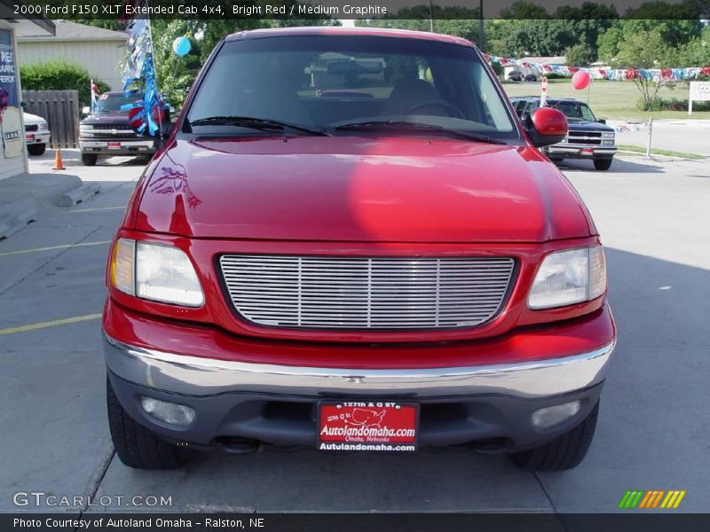 Bright Red / Medium Graphite 2000 Ford F150 XLT Extended Cab 4x4