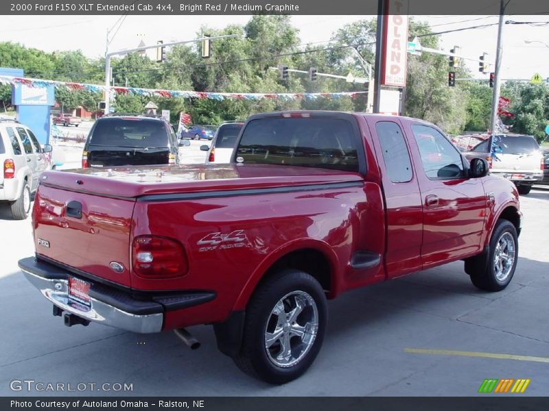 Bright Red / Medium Graphite 2000 Ford F150 XLT Extended Cab 4x4