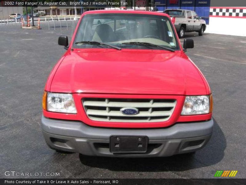 Bright Red / Medium Prairie Tan 2002 Ford Ranger XL Regular Cab