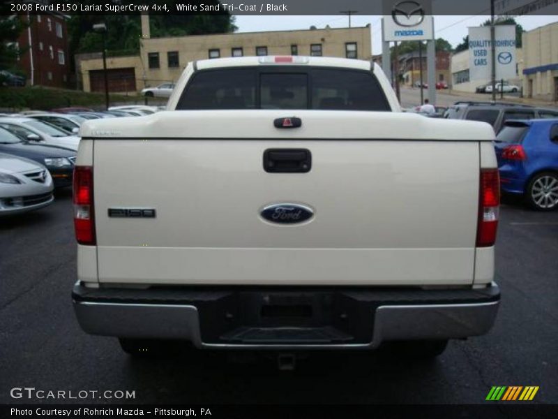 White Sand Tri-Coat / Black 2008 Ford F150 Lariat SuperCrew 4x4