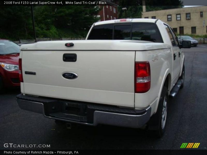 White Sand Tri-Coat / Black 2008 Ford F150 Lariat SuperCrew 4x4