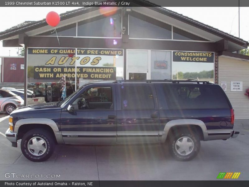 Indigo Blue Metallic / Gray 1999 Chevrolet Suburban K1500 LT 4x4