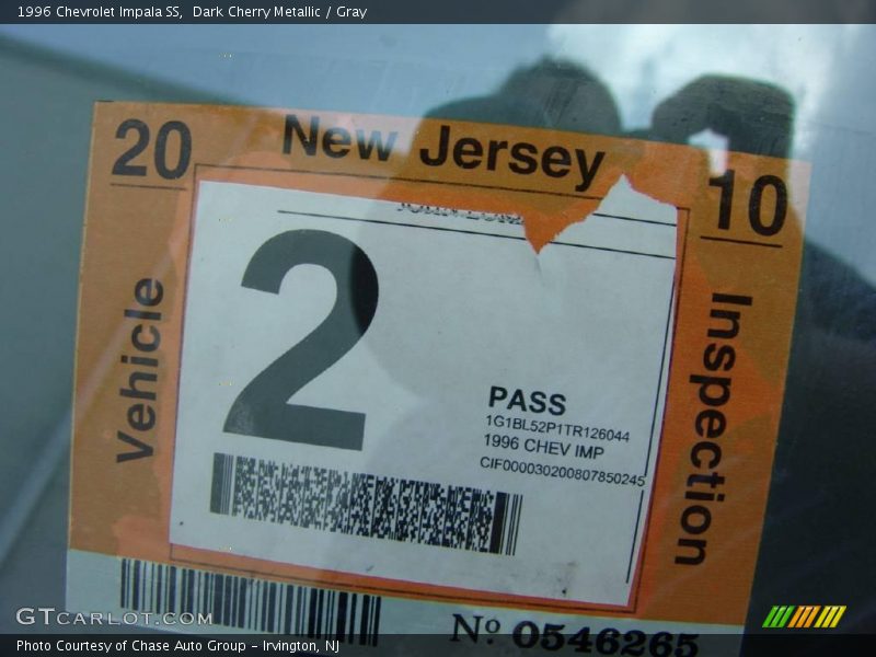Dark Cherry Metallic / Gray 1996 Chevrolet Impala SS