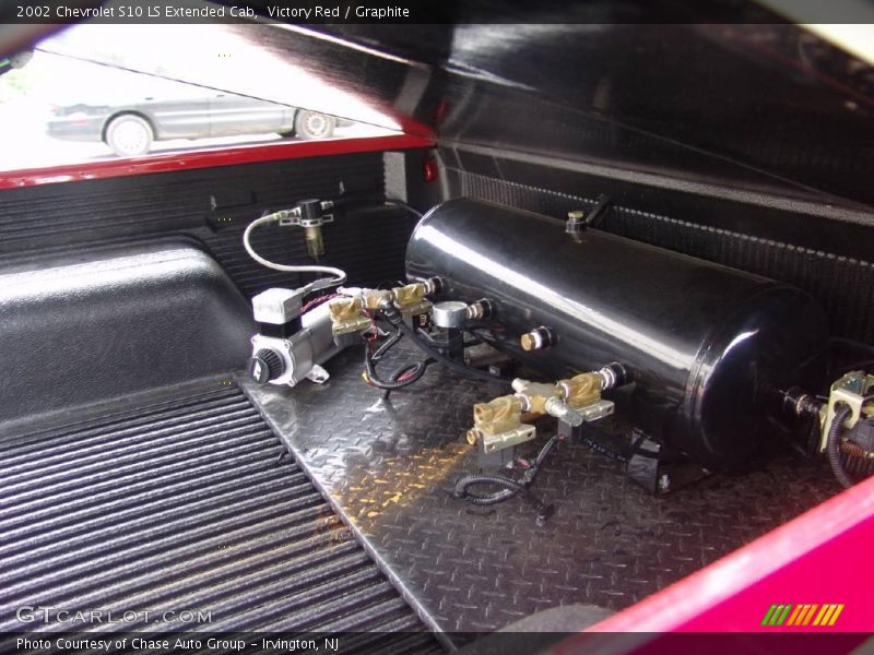 Victory Red / Graphite 2002 Chevrolet S10 LS Extended Cab