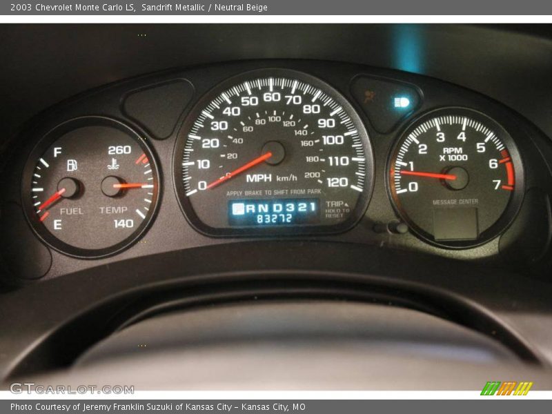 Sandrift Metallic / Neutral Beige 2003 Chevrolet Monte Carlo LS