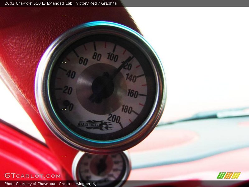 Victory Red / Graphite 2002 Chevrolet S10 LS Extended Cab