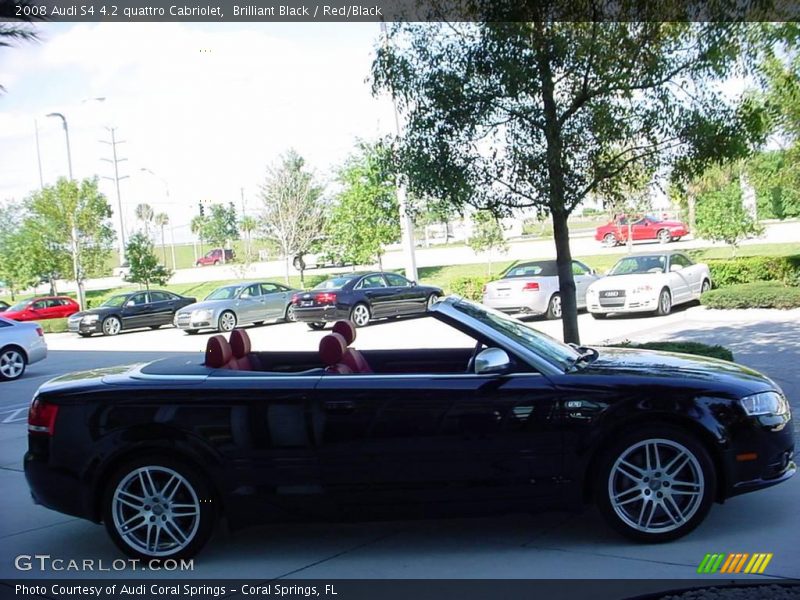 Brilliant Black / Red/Black 2008 Audi S4 4.2 quattro Cabriolet