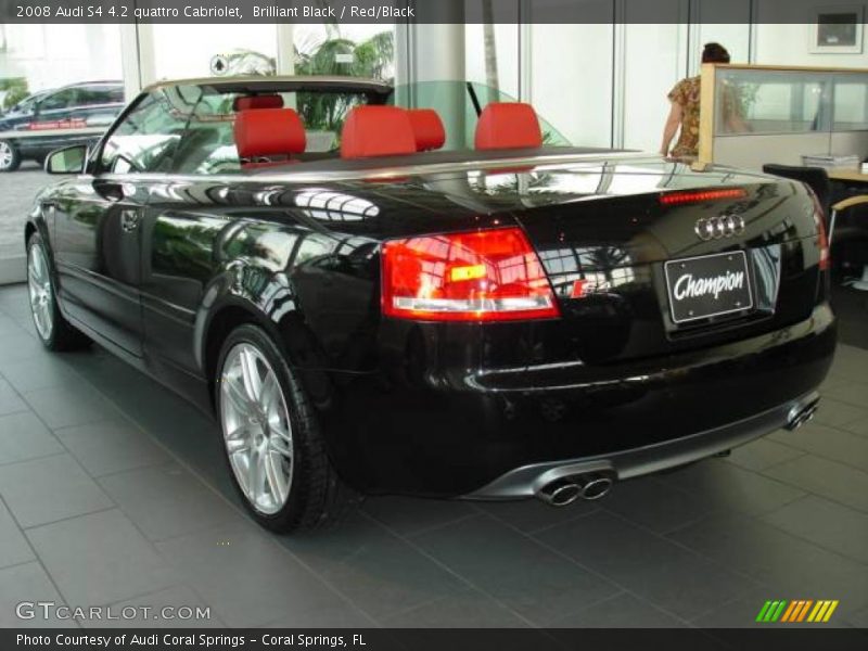 Brilliant Black / Red/Black 2008 Audi S4 4.2 quattro Cabriolet