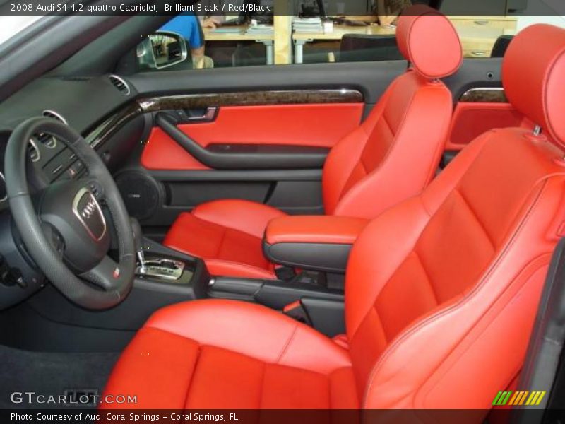 Brilliant Black / Red/Black 2008 Audi S4 4.2 quattro Cabriolet