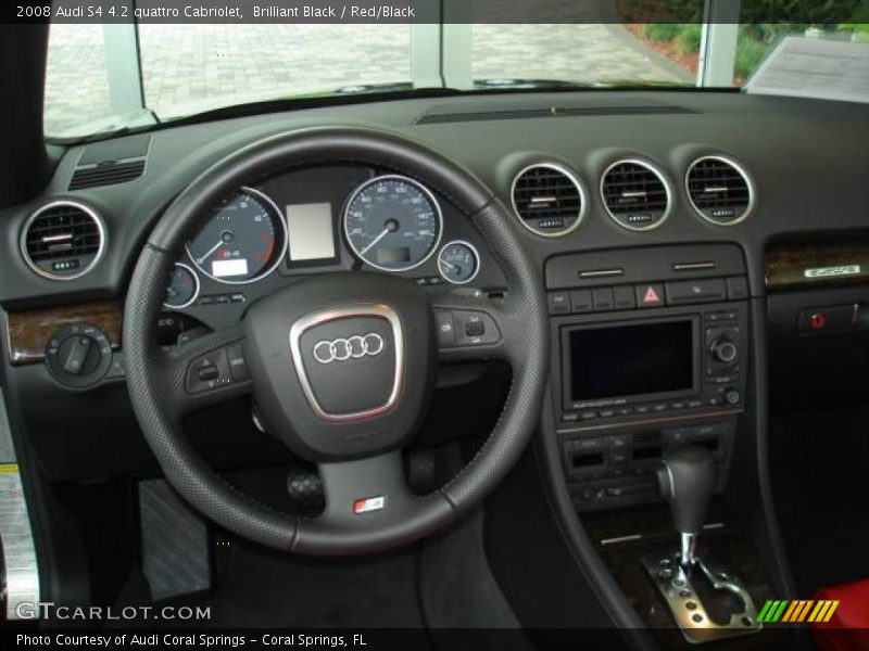 Brilliant Black / Red/Black 2008 Audi S4 4.2 quattro Cabriolet