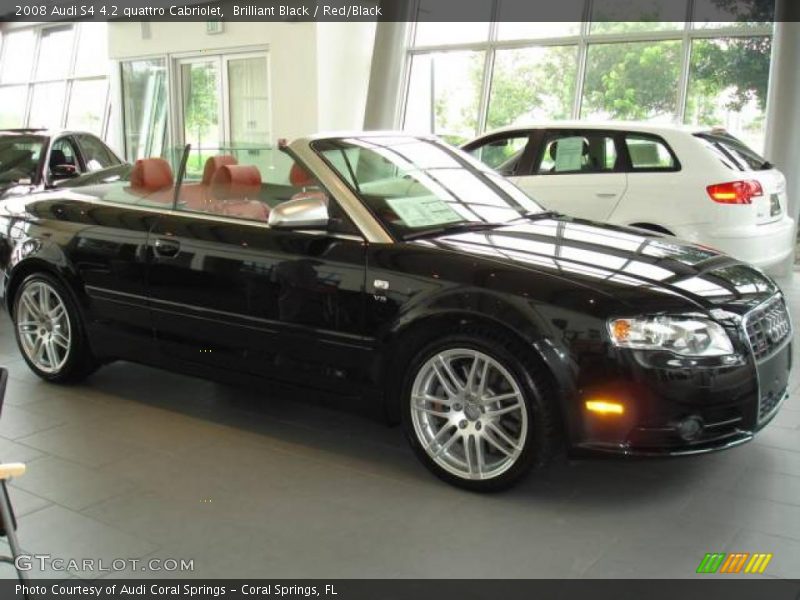 Brilliant Black / Red/Black 2008 Audi S4 4.2 quattro Cabriolet