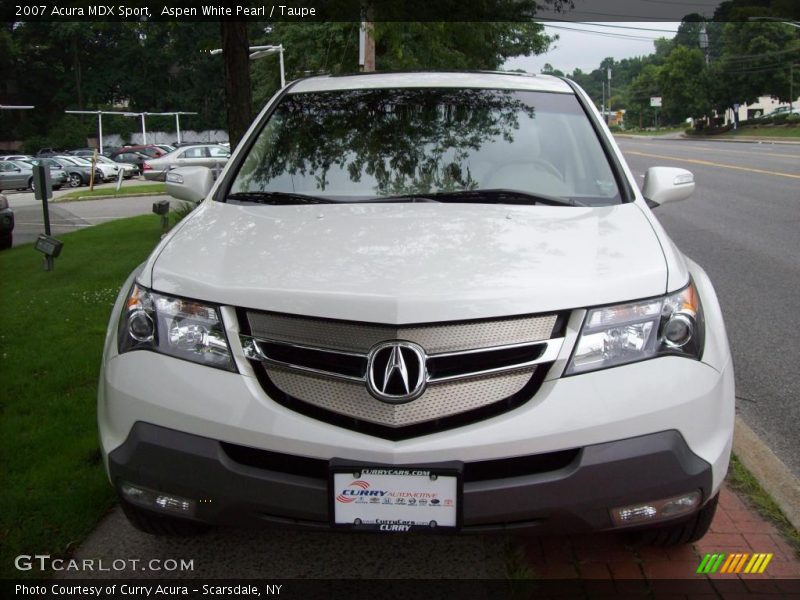 Aspen White Pearl / Taupe 2007 Acura MDX Sport