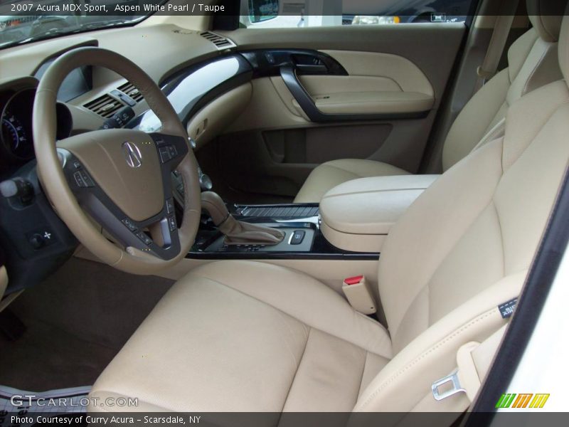 Aspen White Pearl / Taupe 2007 Acura MDX Sport