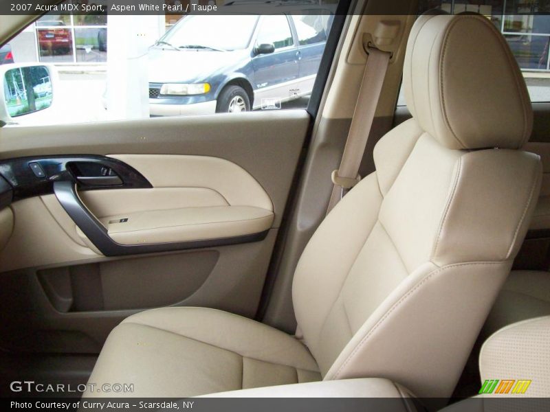 Aspen White Pearl / Taupe 2007 Acura MDX Sport