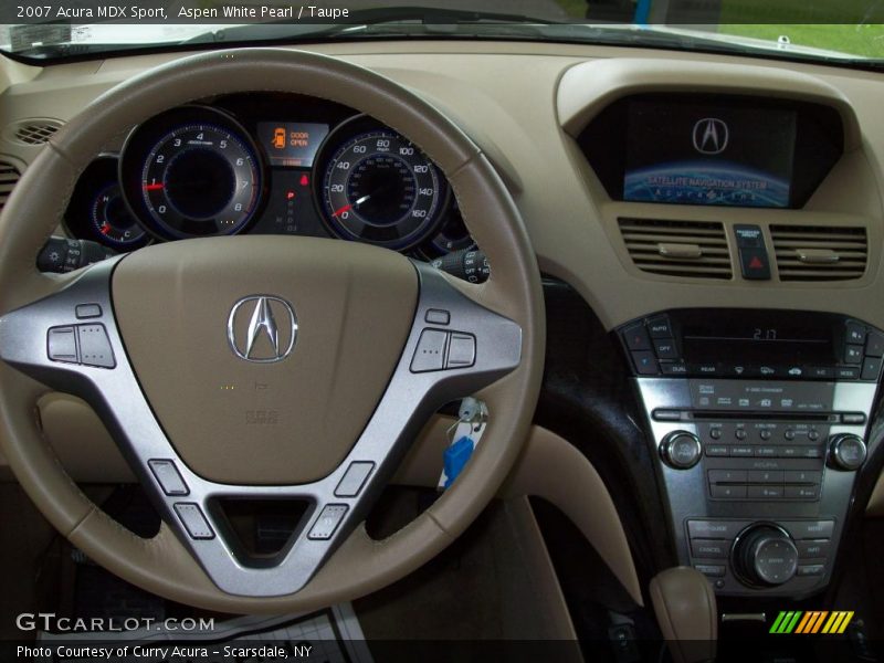 Aspen White Pearl / Taupe 2007 Acura MDX Sport