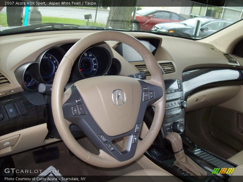 Aspen White Pearl / Taupe 2007 Acura MDX Sport