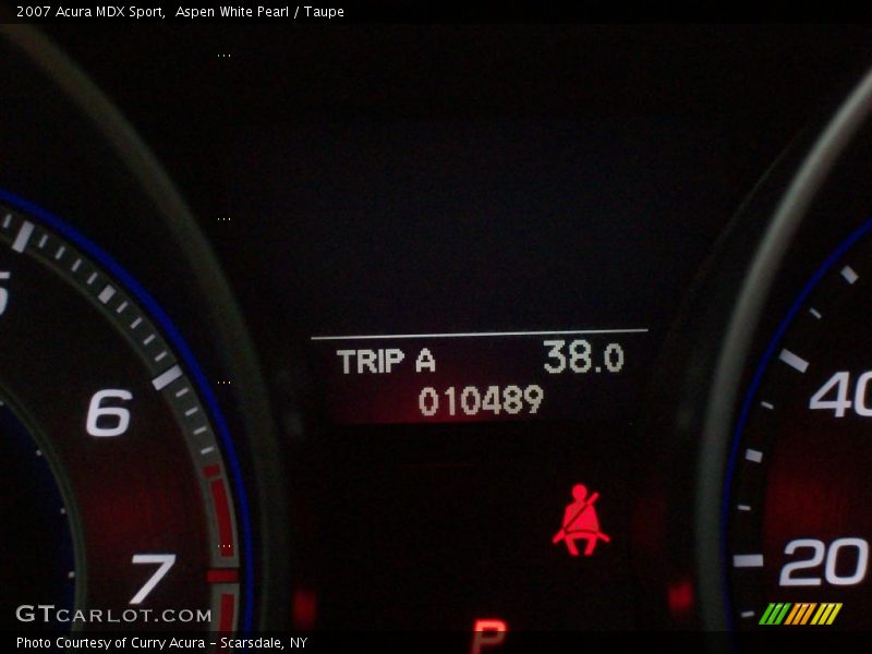 Aspen White Pearl / Taupe 2007 Acura MDX Sport