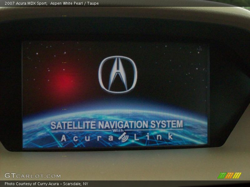 Aspen White Pearl / Taupe 2007 Acura MDX Sport