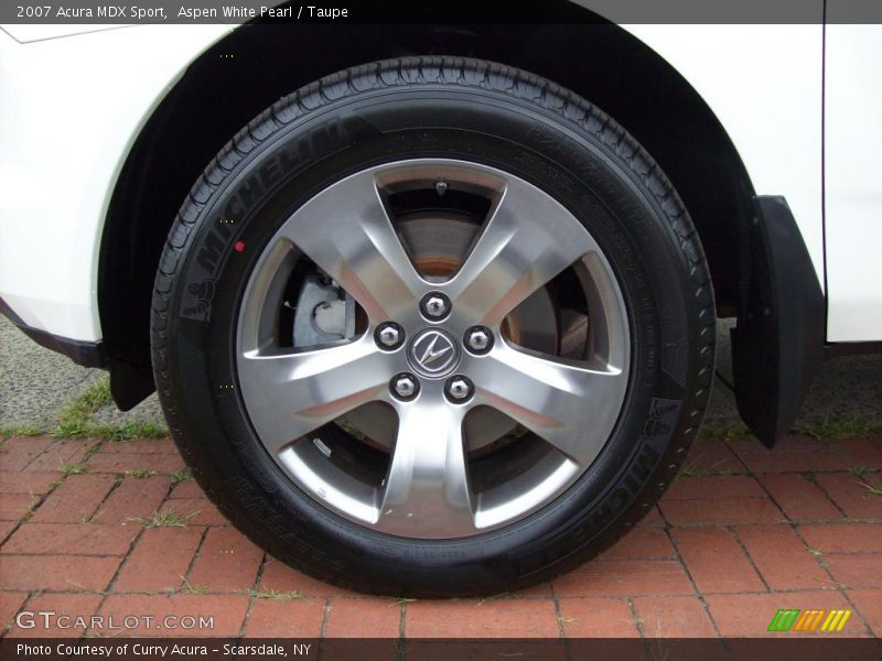 Aspen White Pearl / Taupe 2007 Acura MDX Sport