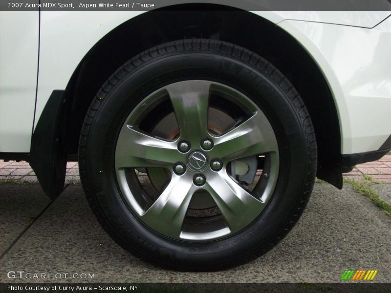 Aspen White Pearl / Taupe 2007 Acura MDX Sport