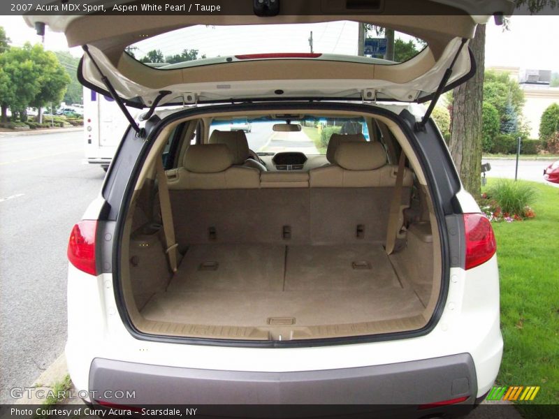 Aspen White Pearl / Taupe 2007 Acura MDX Sport