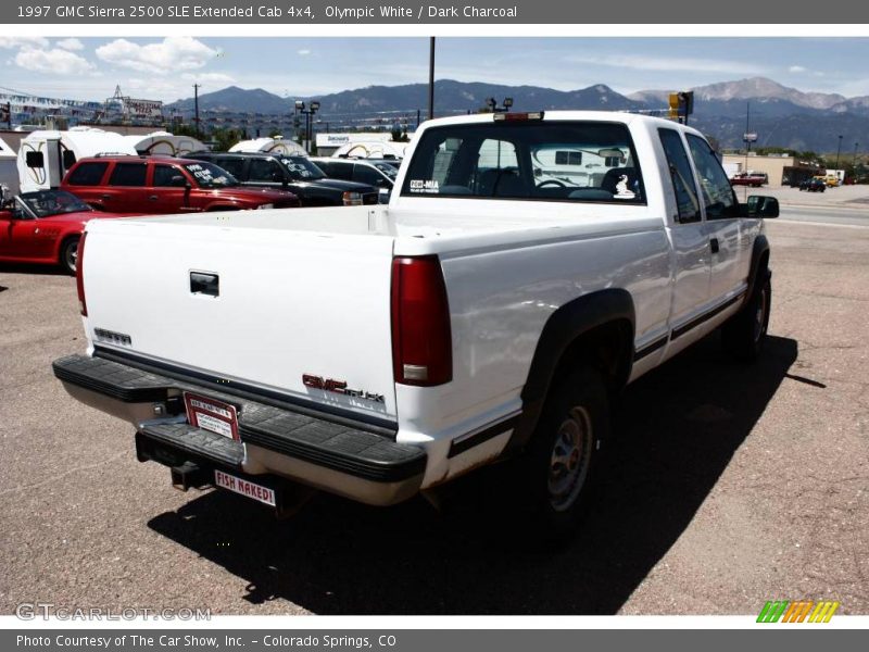 Olympic White / Dark Charcoal 1997 GMC Sierra 2500 SLE Extended Cab 4x4