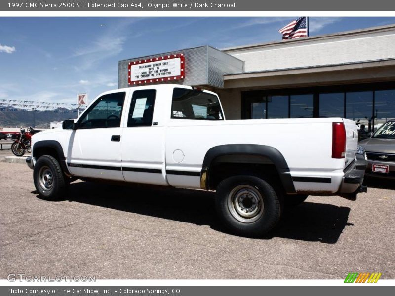 Olympic White / Dark Charcoal 1997 GMC Sierra 2500 SLE Extended Cab 4x4