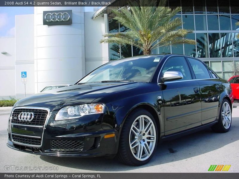 Brilliant Black / Black/Black 2008 Audi S4 4.2 quattro Sedan
