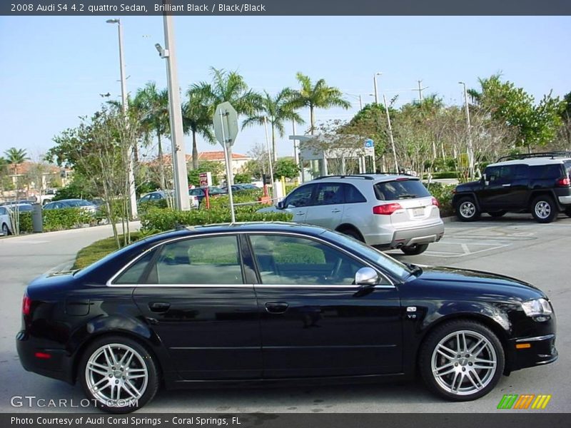 Brilliant Black / Black/Black 2008 Audi S4 4.2 quattro Sedan