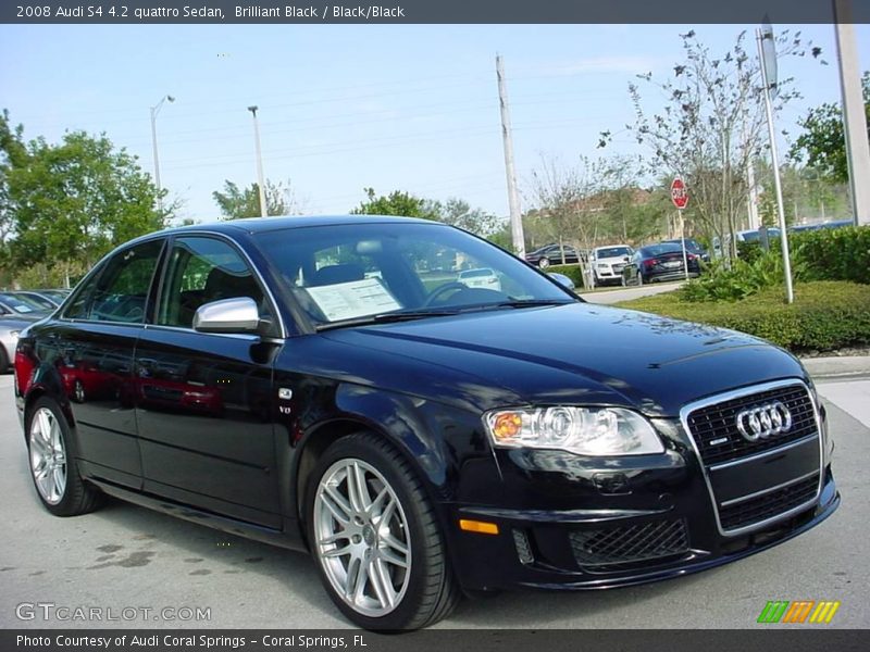 Brilliant Black / Black/Black 2008 Audi S4 4.2 quattro Sedan