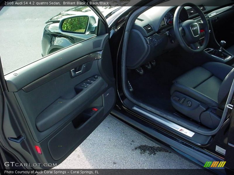 Brilliant Black / Black/Black 2008 Audi S4 4.2 quattro Sedan