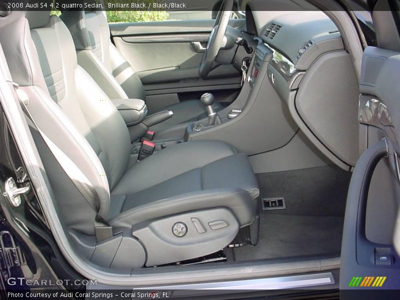 Brilliant Black / Black/Black 2008 Audi S4 4.2 quattro Sedan