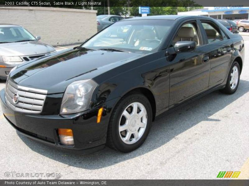Sable Black / Light Neutral 2003 Cadillac CTS Sedan