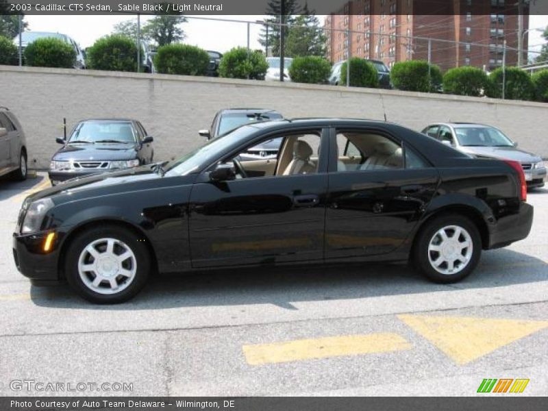 Sable Black / Light Neutral 2003 Cadillac CTS Sedan